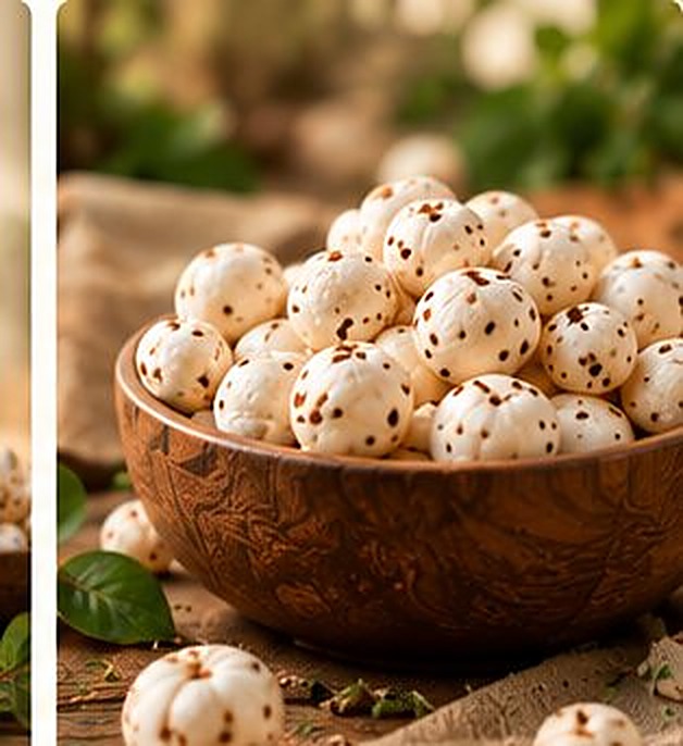 Raw makhana closeup, from the health benefits images
